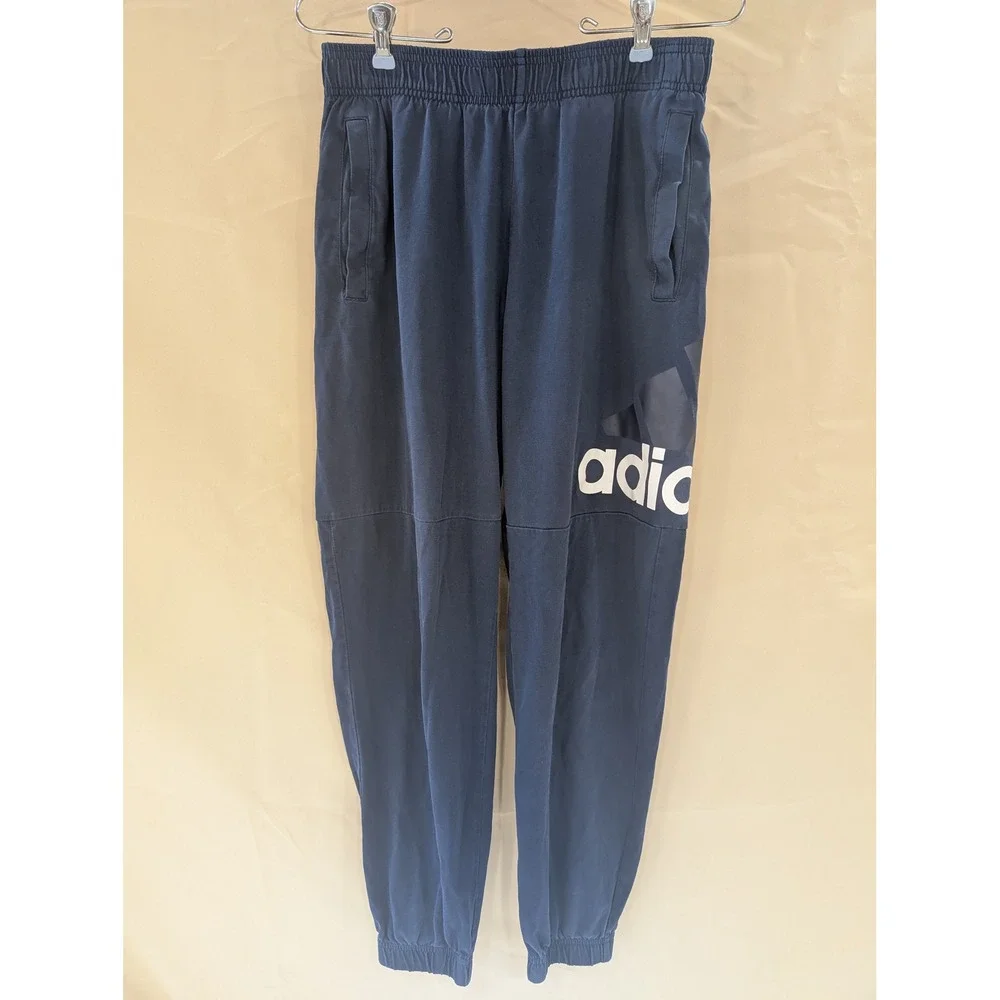 Adidas Mens‎ Navy Blue Sweatpants Joggers Athletic Sportswear Logo
